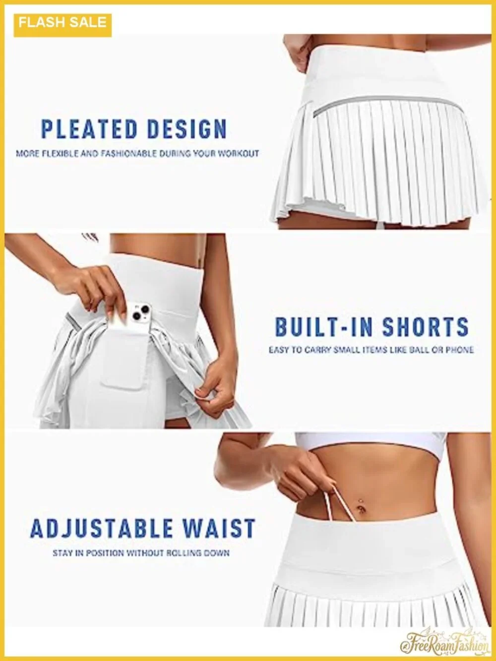 JoyGirl Pleated Tennis Skirt High Waist Golf Skort